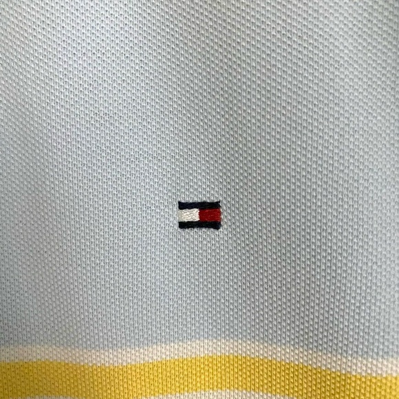Tommy Hilfiger Pastel Blue And Yellow Stripped Polo Shirt Men’s Size XL- EUC - Picture 7 of 9